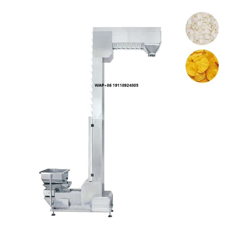 New Z Type Stainless Steel Adjustable Conveyor 5.5m/h Capacity 2-Year Warranty for Corn Conveying Food Grade Line JW-D1