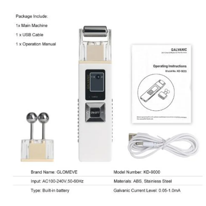 Beauty Personal Care Galvanic Microcurrent Skin Firming Whiting Machine Iontophoresis Anti-aging Massager Skin Care
