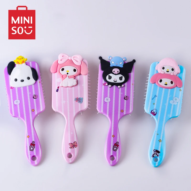 

Miniso Kuromi Pachacco Melody Air Cushion Combs Sanrio Cute Anime Figures Hair Brush 3D Massage Haircare Girl Hairdressing Tool