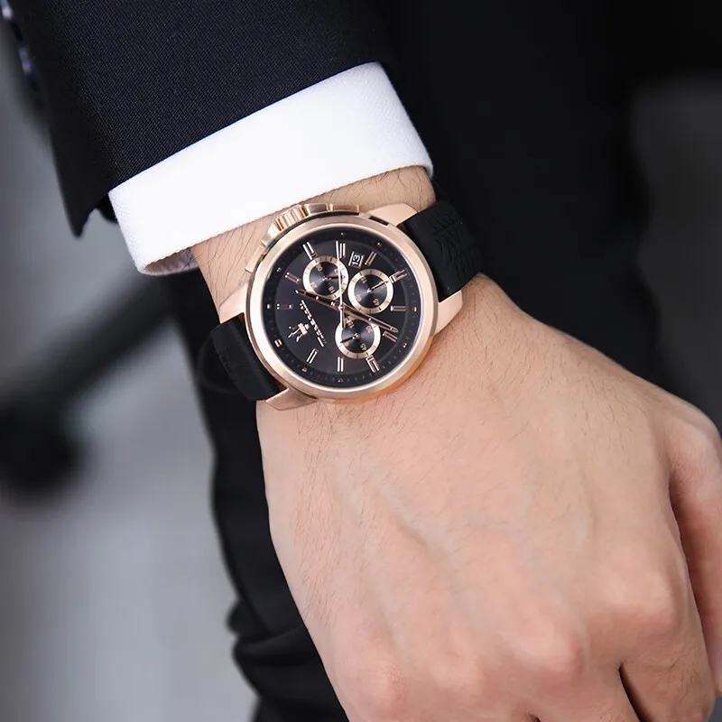 ساعة مازيراتي الأصلية للرجال، سلسلة نجاح السباق الرياضية، ساعة كوارتز عصرية مقاومة للماء، حزام سيليكون متعدد الوظائف