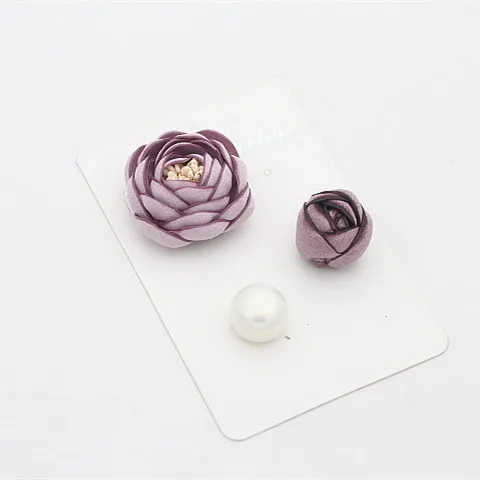 Chinese Style Lucky Auspicious Fabric Flower Brooch Set Mixed Materials Faux Pearl Lapel Pins For Women Shirt Coats Good Fortune