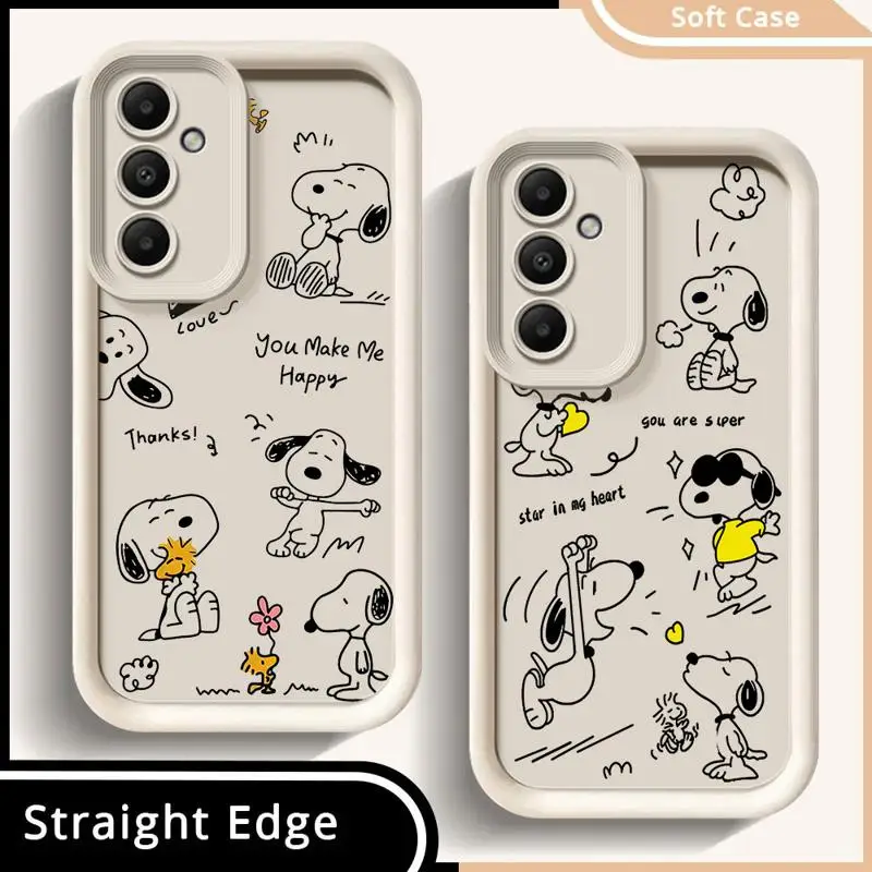 Snoopys Cute Cartoon Case for Samsung Galaxy A22 A13 A32 A53 A15 A35 A23 A54 A25 A14 A52 A12 A34 A11 A33 A24 A73 Soft Cover