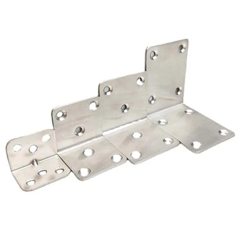 4pcs Stainless Steel Corner Code Furniture Hardware Link Thickened Corner Code T-shaped and L-shaped Seven Characters