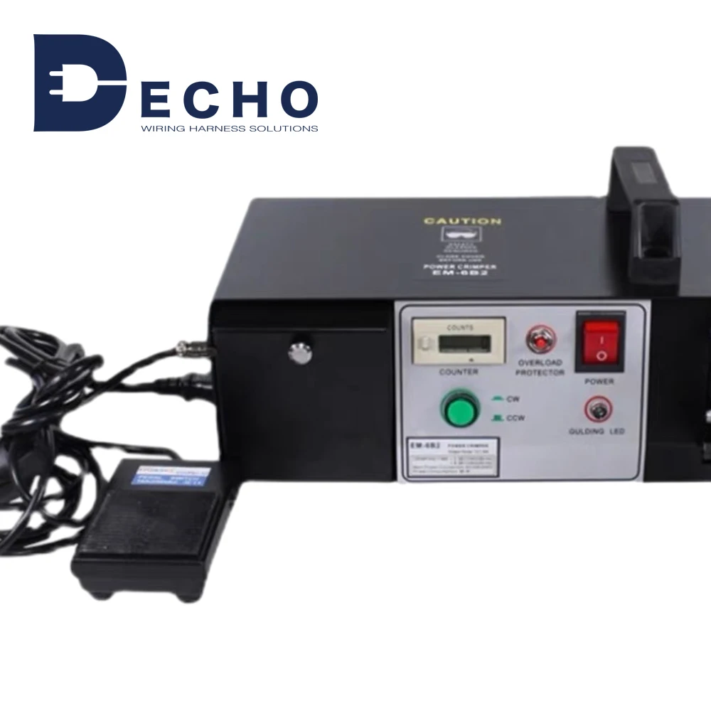 DECHO DE-6B2/6B2BC semi-automatic electric wire terminal crimping machine for 35mm2 with 6 sets of dies