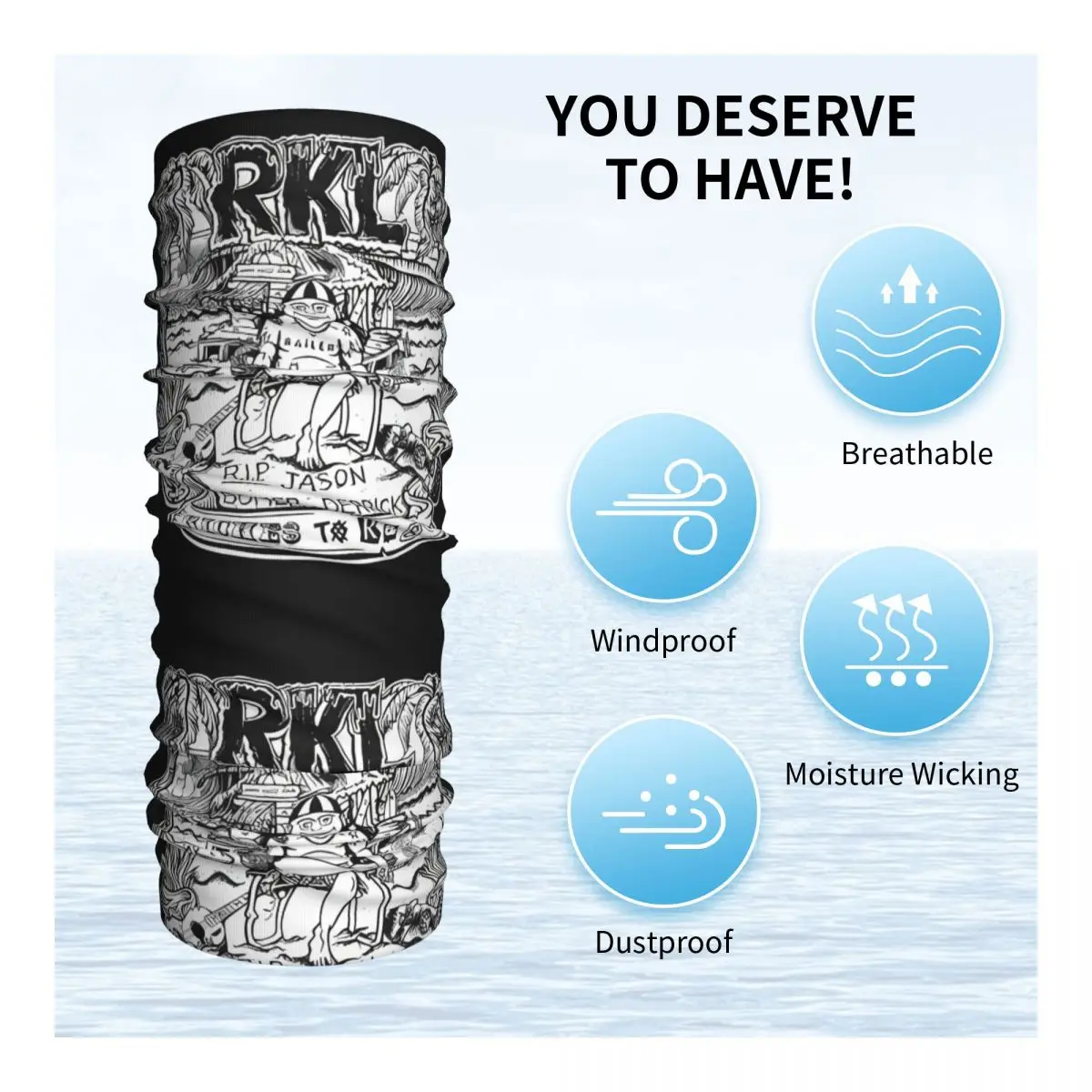 Amazing Bandana Neck Gaiter Motorcycle Club RKL Face Mask Balaclava Riding Unisex Adult Breathable