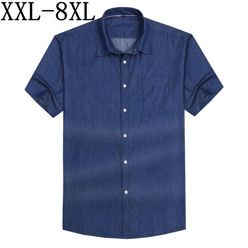 

6XL 8XL 7XL 2023 New Summer Men Shirts Chemise Homme Oxford Shirt Men 100% Cotton Blouse High Quality Social Mens Dress Shirt