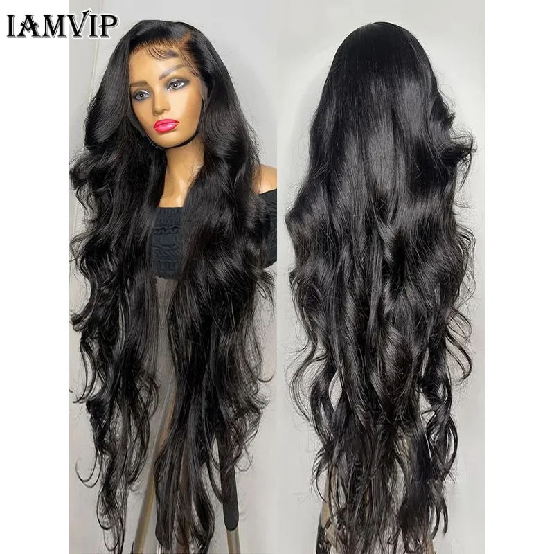 200% Body Wave 13x6 Hd Lace Frontal Wig Human Lace Hair Pre-Plucked Lace Brazilian Remy Straight Wig Wave with HD Frontal Lace