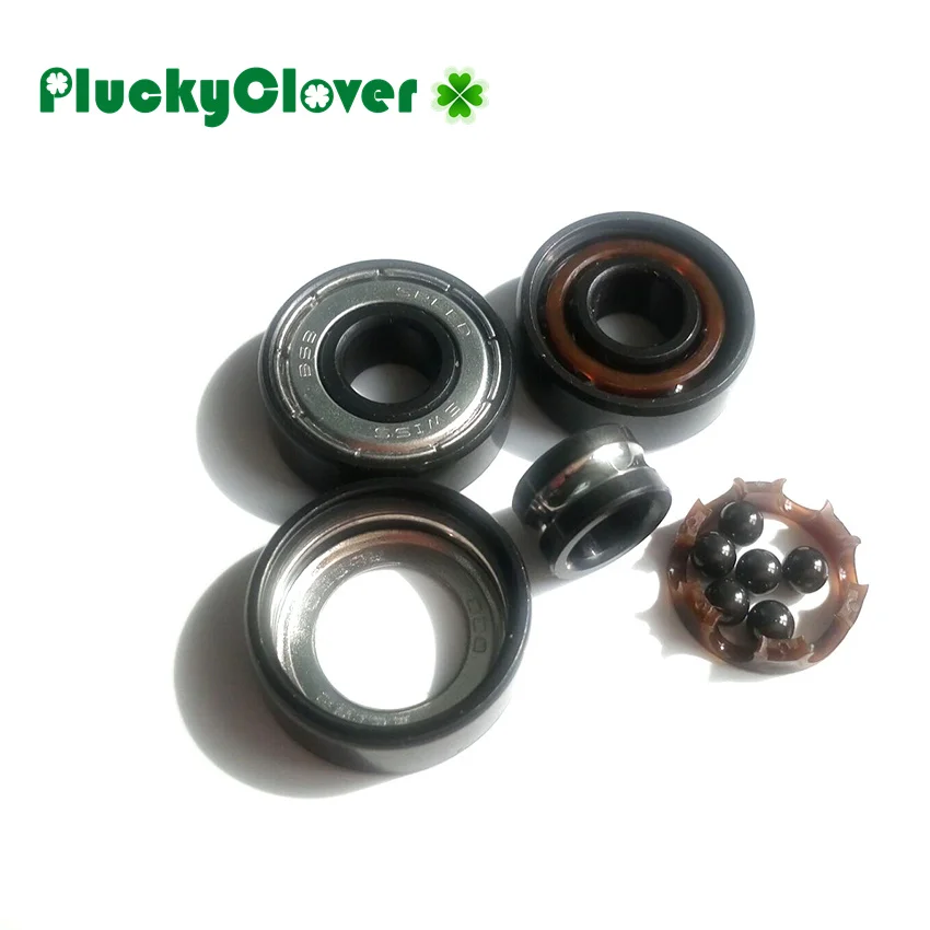 608 Ceramic ball Bearing Si3N4 Black Ceramic BSB Speed Swiss Inline Roller Skate Bearings 608 Skateboard Scooter Wheels Bearings