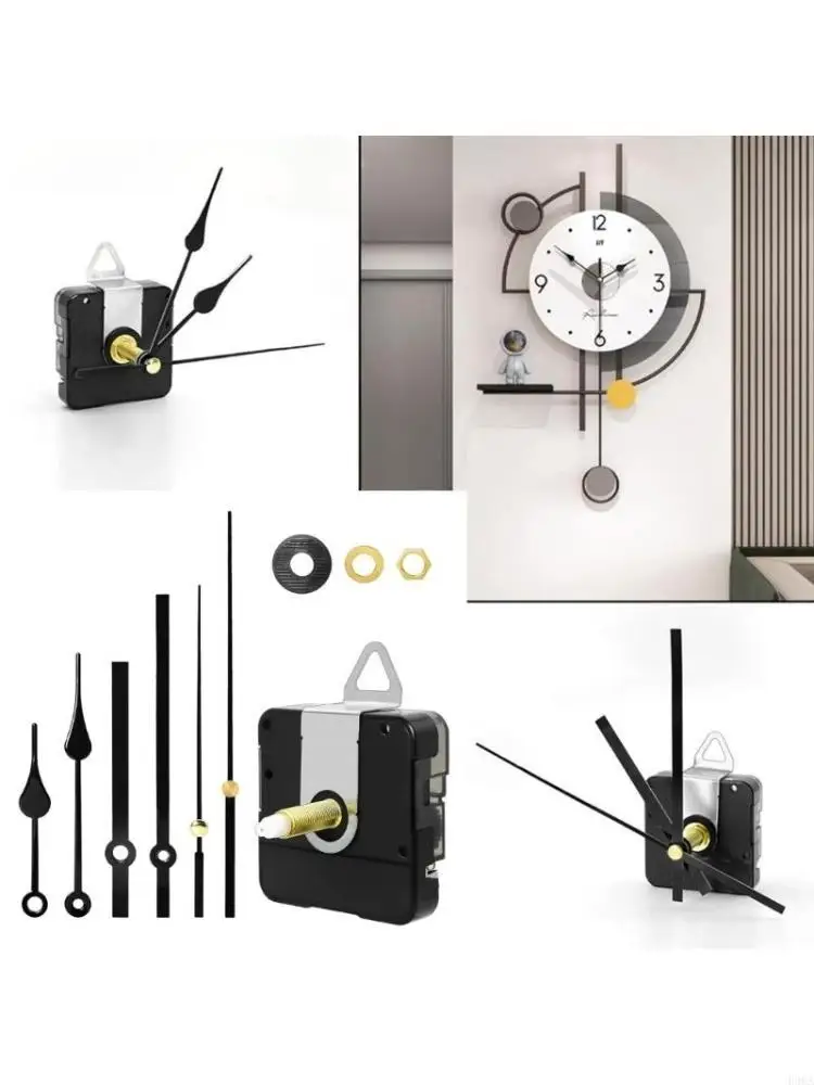 Long Spindle Clock Movement Motor Replacement Kits Quiet Clock Mechanism Set for Battery Operated Wall Clock Repair Part 