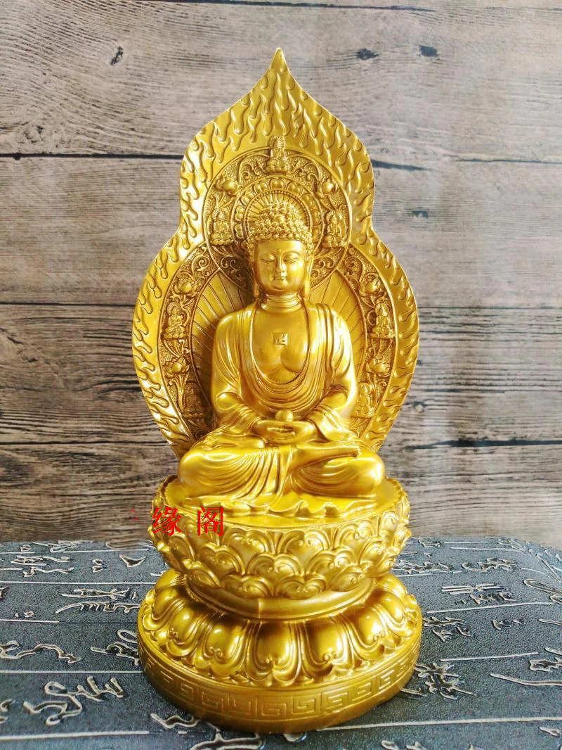 Special Offer--18CM TALL-HOME Spiritual protection Bless family Talisman # Lotus RULAI Buddha  FENG SHUI statue-