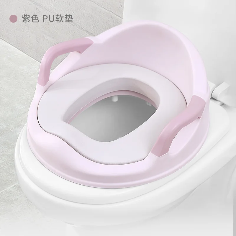 Comfort Potty Training Toilet Seat For Toddler Kids Boys Girls Soft PU Cushion With Handles Non Slip Home Use Baby Potty Trainer