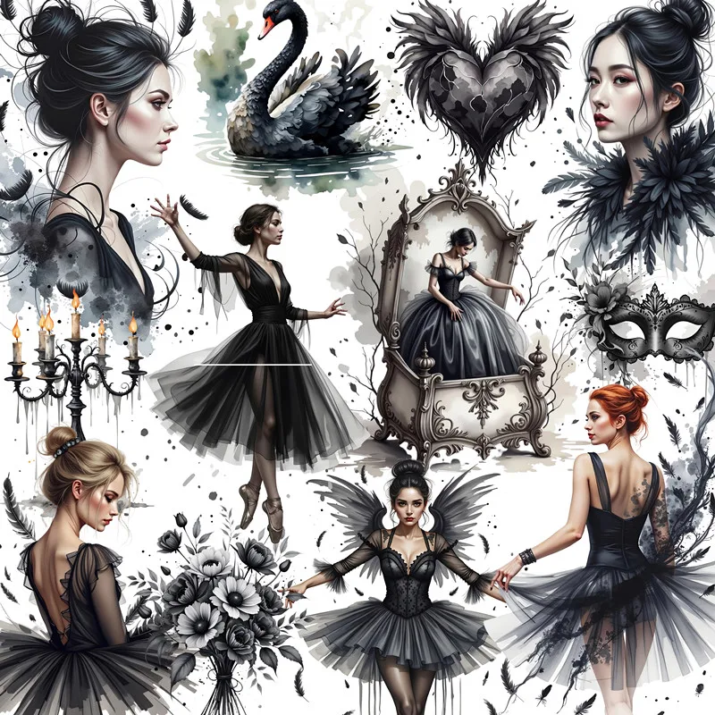 

Черный лебедь балетные наклейки ремесла и наклейки для скрапбукинга детские игрушки книга декоративные наклейки DIY канцелярские принадлежности