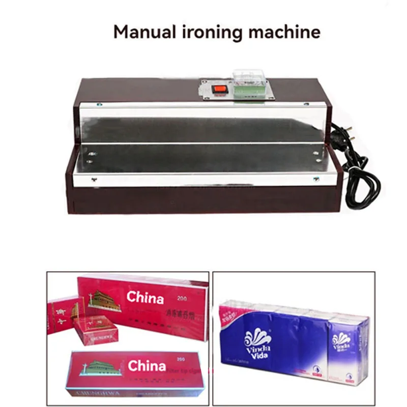 Manual Hot Film Ironing Sealing Machine Cosmetic Cigarette Tea Box Packaging Three-Dimensional Transparent Film Shrink Machine