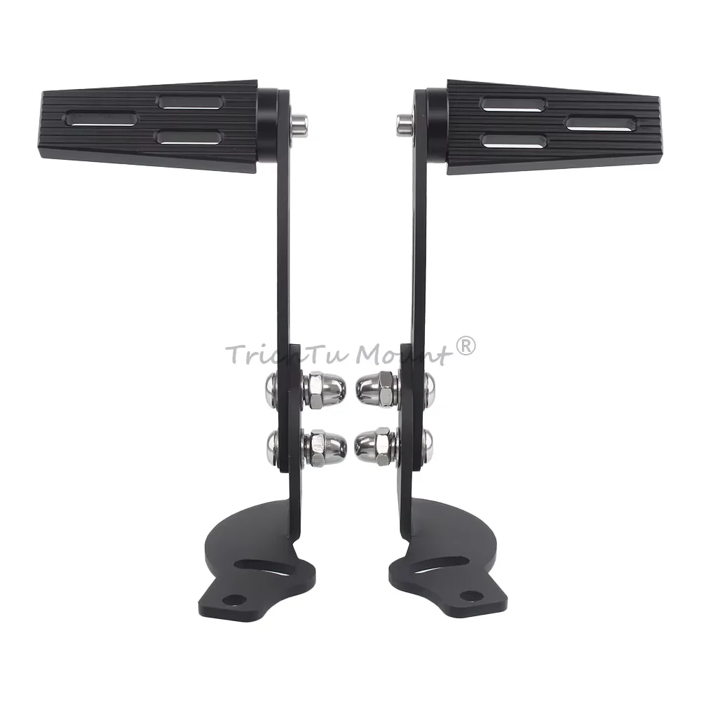 

1Pair Floor Board Highway Road Pegs L&R Anti-slip Black Aluminium For Can-Am Spyder F3 Models With Factory Floorboards 2015-2023