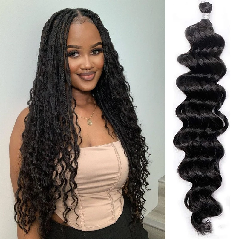 

Hair Nest Ocean Wave Crochet Hair Soft Deep Twist Crochet Braids Synthetic Wavy Braiding Hair Extensions