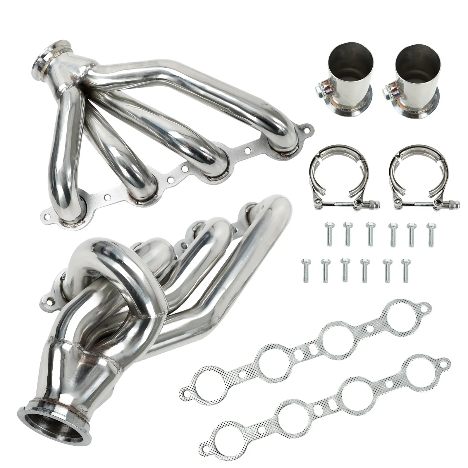 

New Exhaust Pipe Stainless Steel for LS Swap S10 Conversion Headers Truck SUV LS1 LS2 LS3 LS6 Bel Air Camaro Nova EH28938