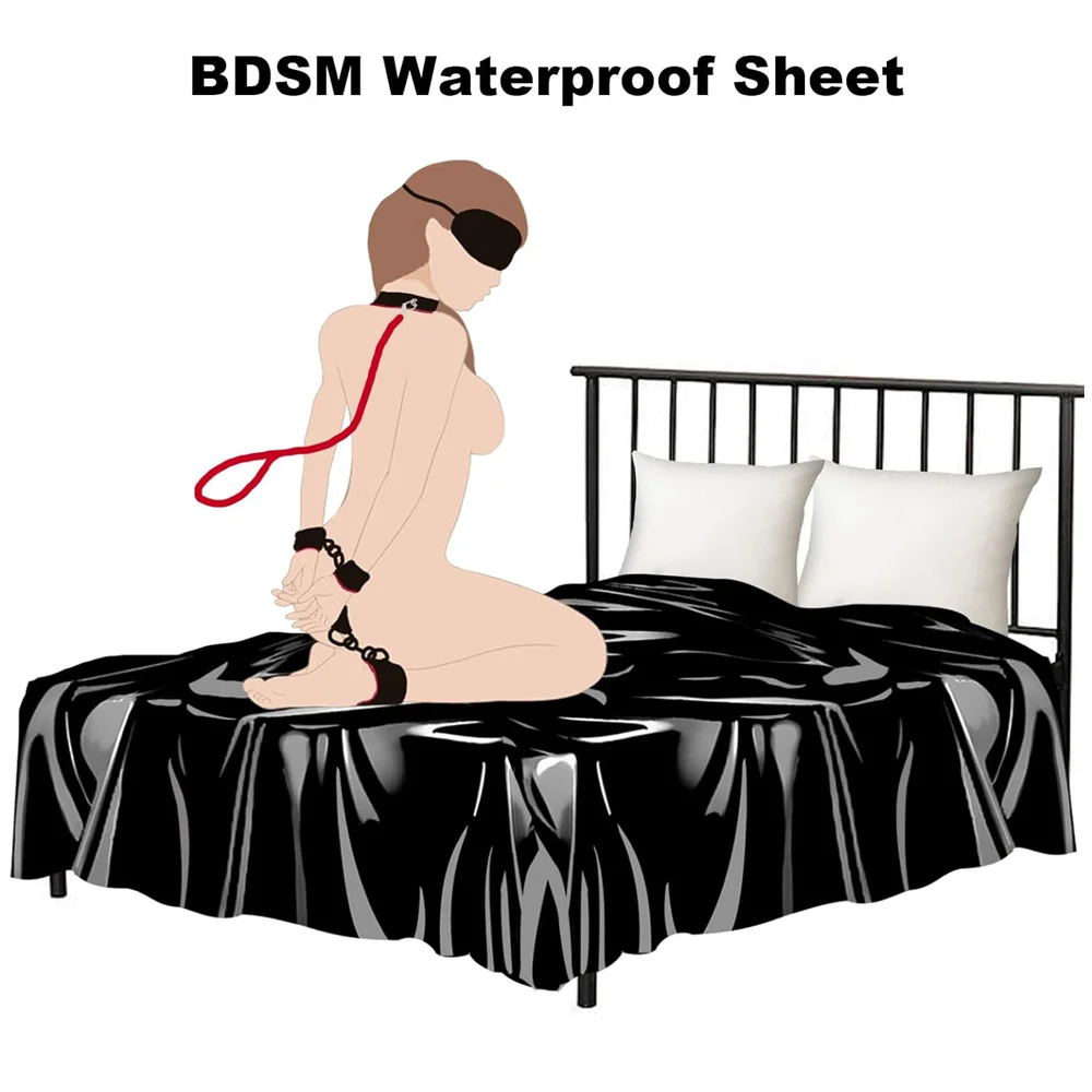 BDSM مقاوم للماء الكبار ملاءات السرير الجنس لعبة الجنس زيوت التشحيم غطاء سرير مقاوم للماء زوجين اللعوب Wetlook عبودية الرطب اللعب الجنس أداة