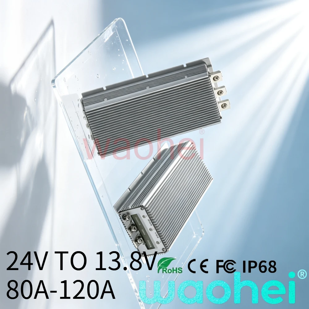 24V to 13.8V 80A 100A 120A DC DC Converter Step Down Buck Module Transformer Voltage Regulator Power Supply for Car LED Solar