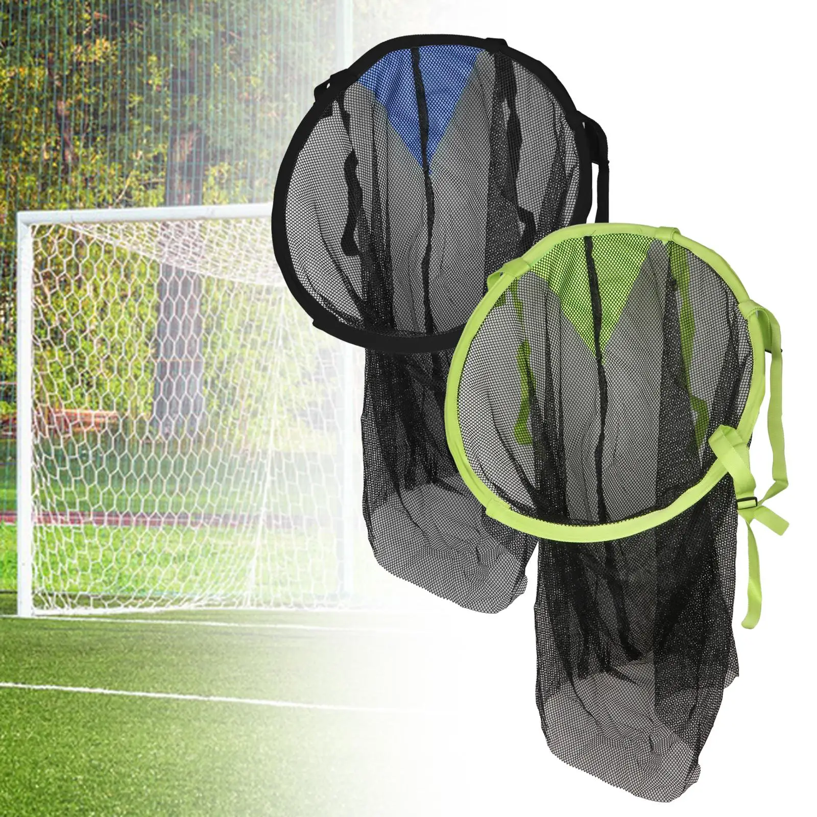 Football Top Bins Soccer Target Goal with Adjustable Straps for All Levels Players Diameter 50cm Easily Detach Soccer Field Net 