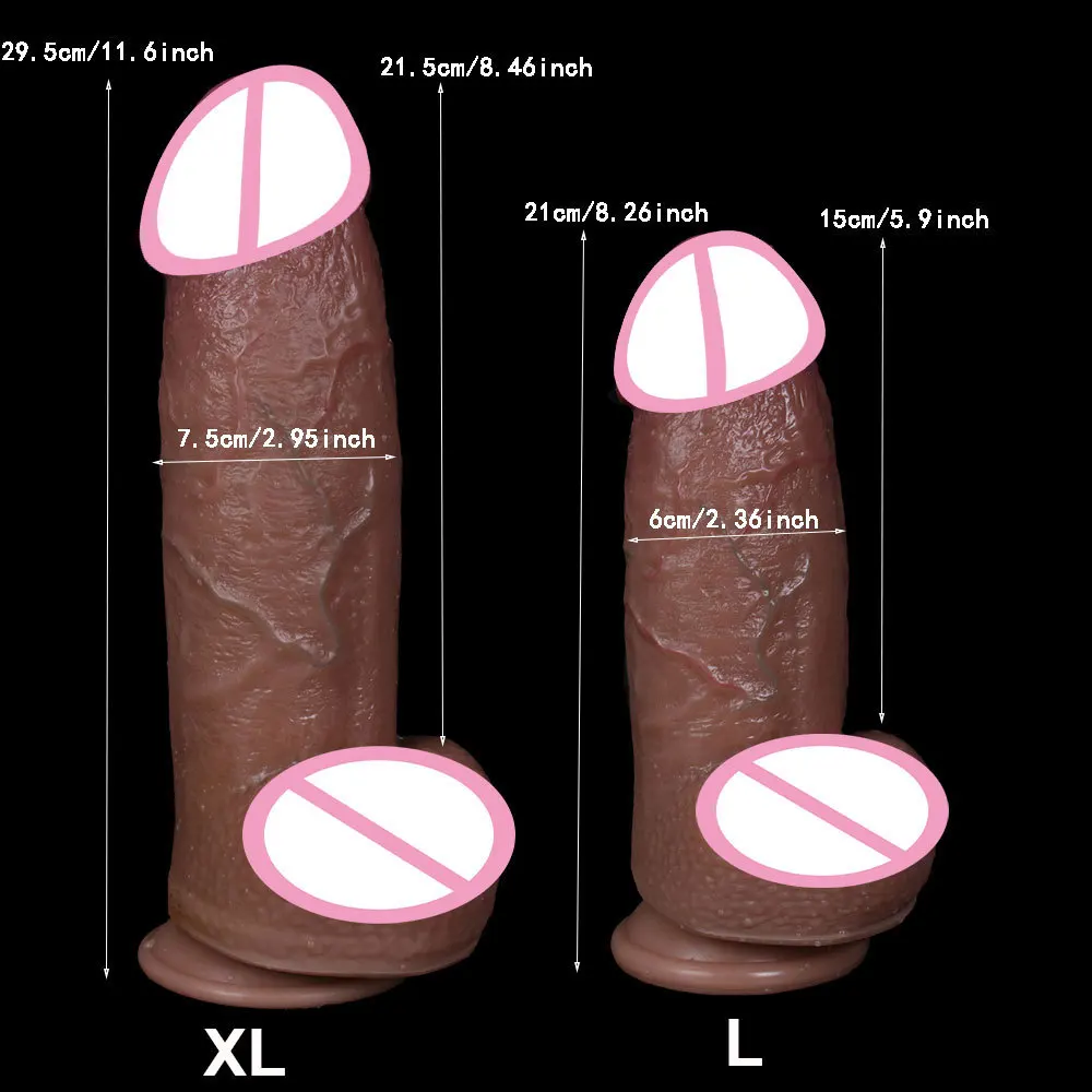 Realistic Skin Feel Dildos Big Dick Strapon Silicone Penis Masturbator Female Vagina Stimulation Adult Toys Sex Shop Sex Toys 18