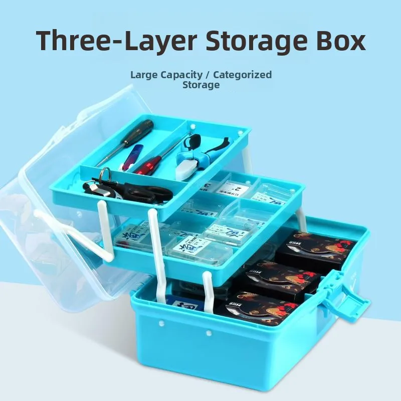 

Многослойный портативный органайзер для рыболовных принадлежностей, коробка для хранения снастей, для активного отдыха и путешествий