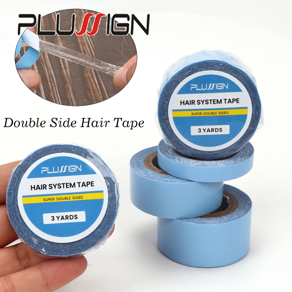 

Plussign Waterproof Skin Adhesive Ultra Thin Double Sided Tape Blue 0.8Cm 1Cm 1.9Cm 2.54Cm Width 3Yards Lace Wig Glue Hair Tape
