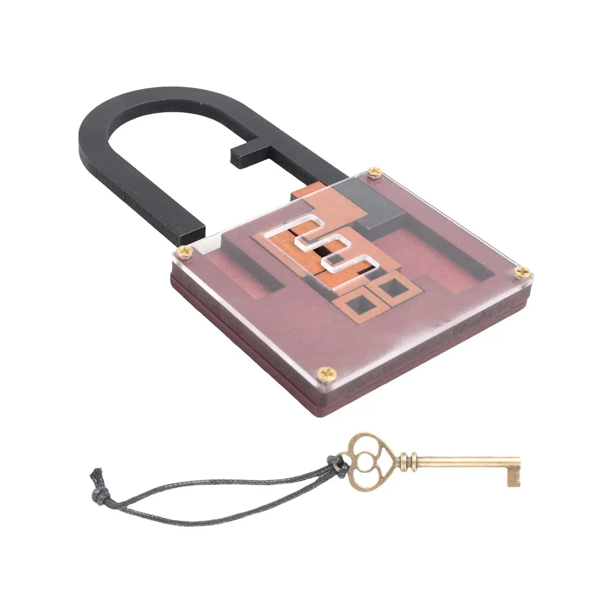 【HOT N07R】 High Difficulty Level IQ Lock Puzzle Classic Wooden Brainteaser Puzzles Game for Adults