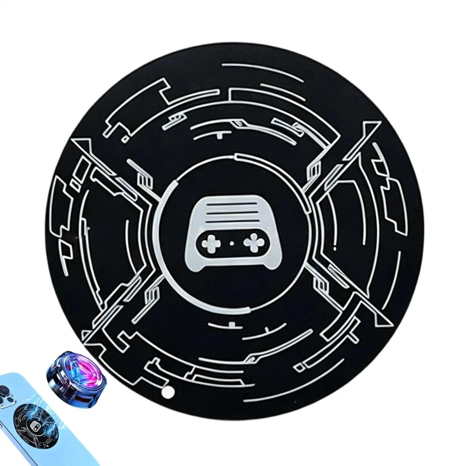 Phone Cooling Pad Heatsink 0.3mm Thin Magnetic Adhesive Round Computer Phone Cooler Pad For Office Classroom Commute Travel Home