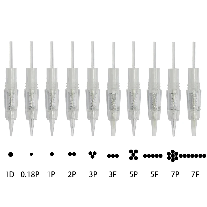 10/50pcs Replacement Screw Tattoo Cartridge Needles 1D 1R 2R 3R 3F 5R 5F 7R 7F for MYM Electric Derma Tools Microblading Needles