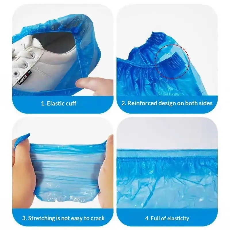 Disposable Shoe Covers Waterproof Wear-Resistant And Non-Slip 100 Pieces Per Pack