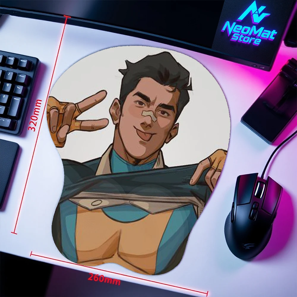 

Silicone Mat Ergonomic Mouse Pad Gaming Desk Wrist Support Wrist Rest Edge Mousepad Anime Accessories Cool Things To The Office