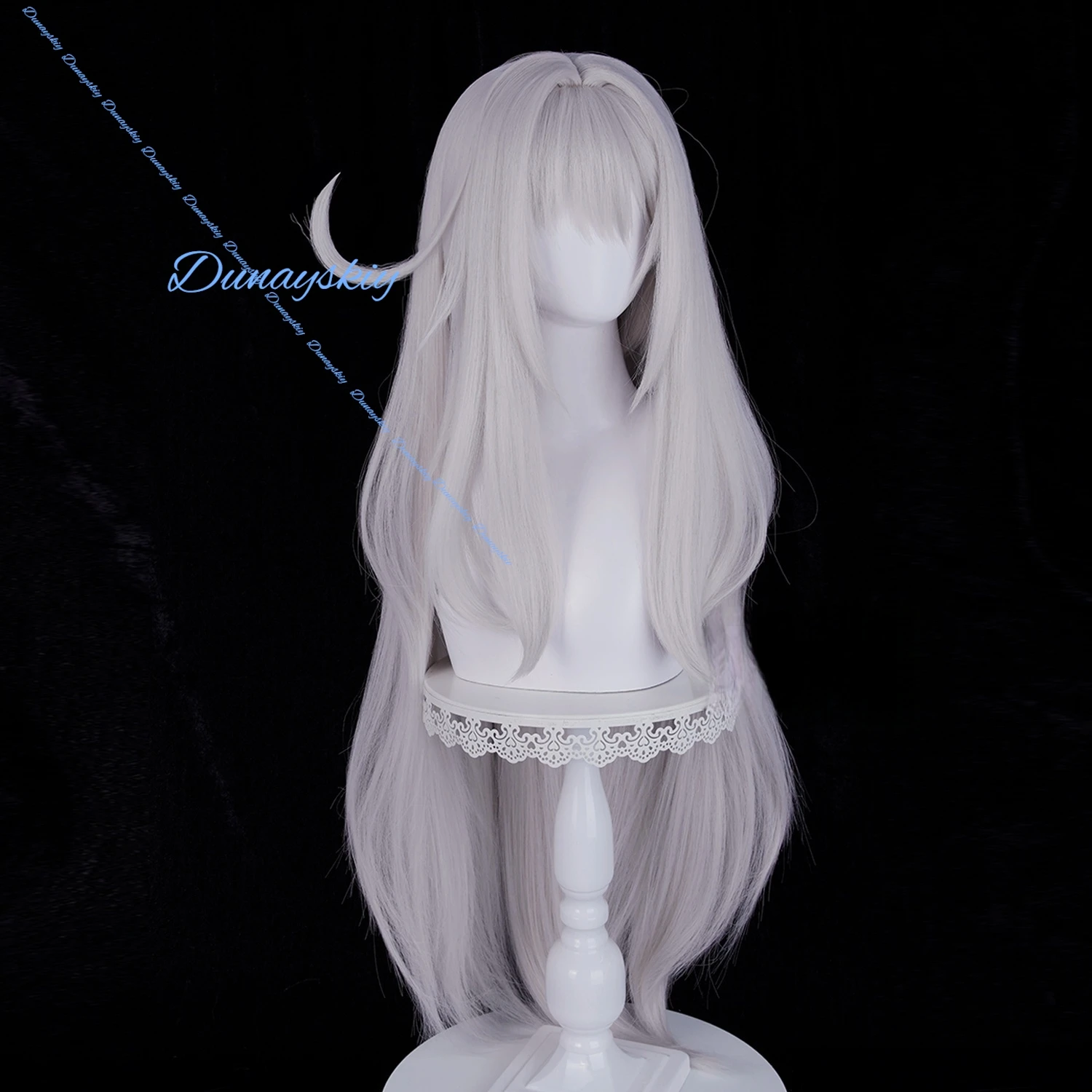 لعبة جينشين إمباكت رونوفا مسطرة الموت أزياء تنكرية شعر مستعار فضي أغطية رأس حمراء امرأة فتاة هالوين كوس الدعائم مهرجان البدلة #5