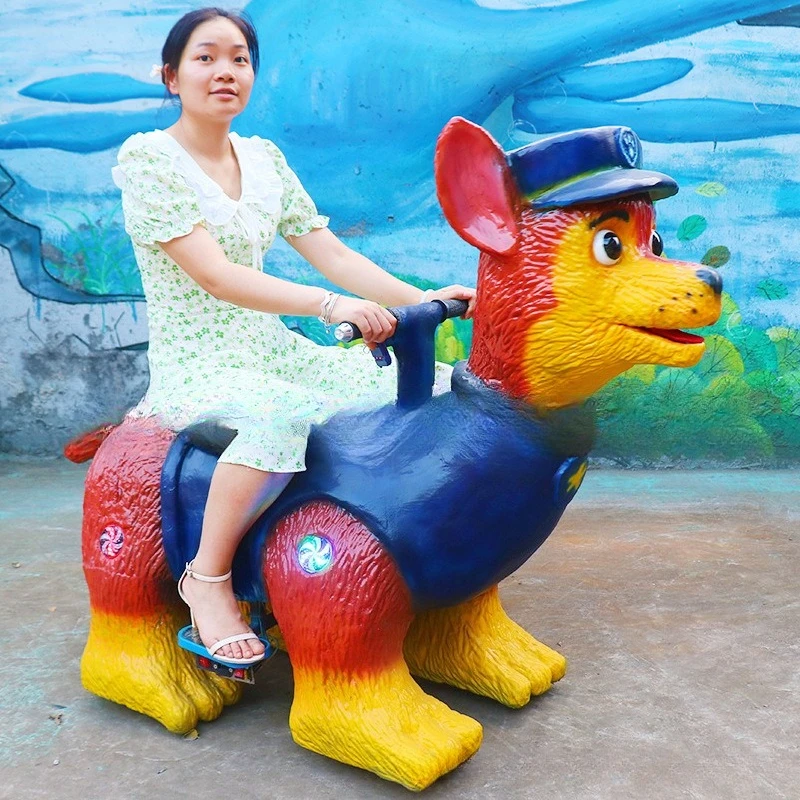 Simulation dinosaur electric car twisting dragon riding electric car animal model riding antique dinosaur cycling equipment