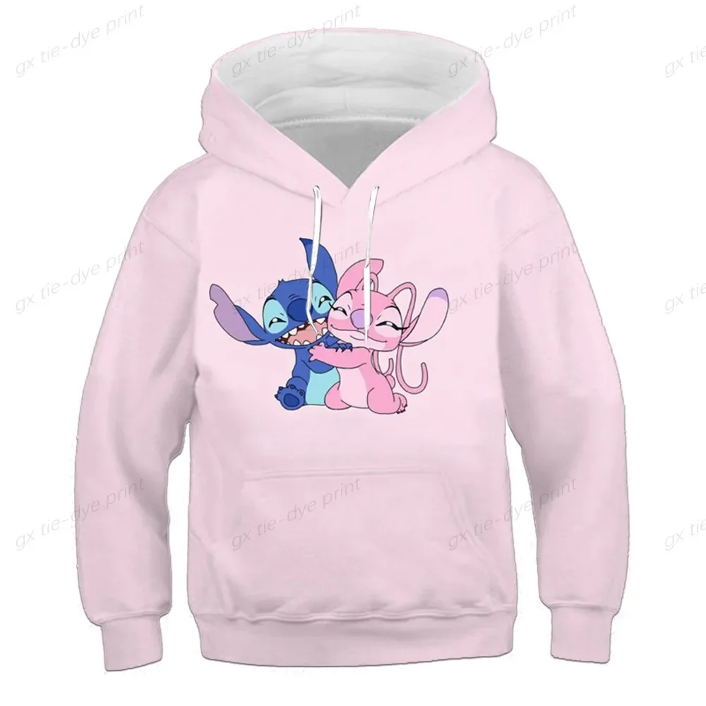 2023 New Spring Autumn Boys Stitch Cartoon Hoodies Fashion Kids Sweatshirt Cartoon Long Sleeve Baby Girls Children\'s Clothes