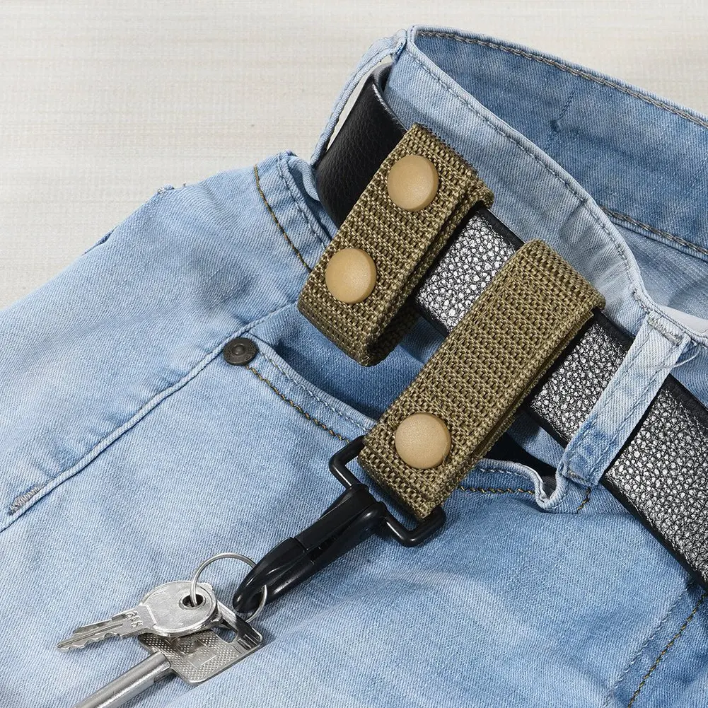2pcs Nylon Fabric Buckles For Securing Belt Buckles Belt Keeper Folded Length 6.5cm Adjustable Material Handling Tools