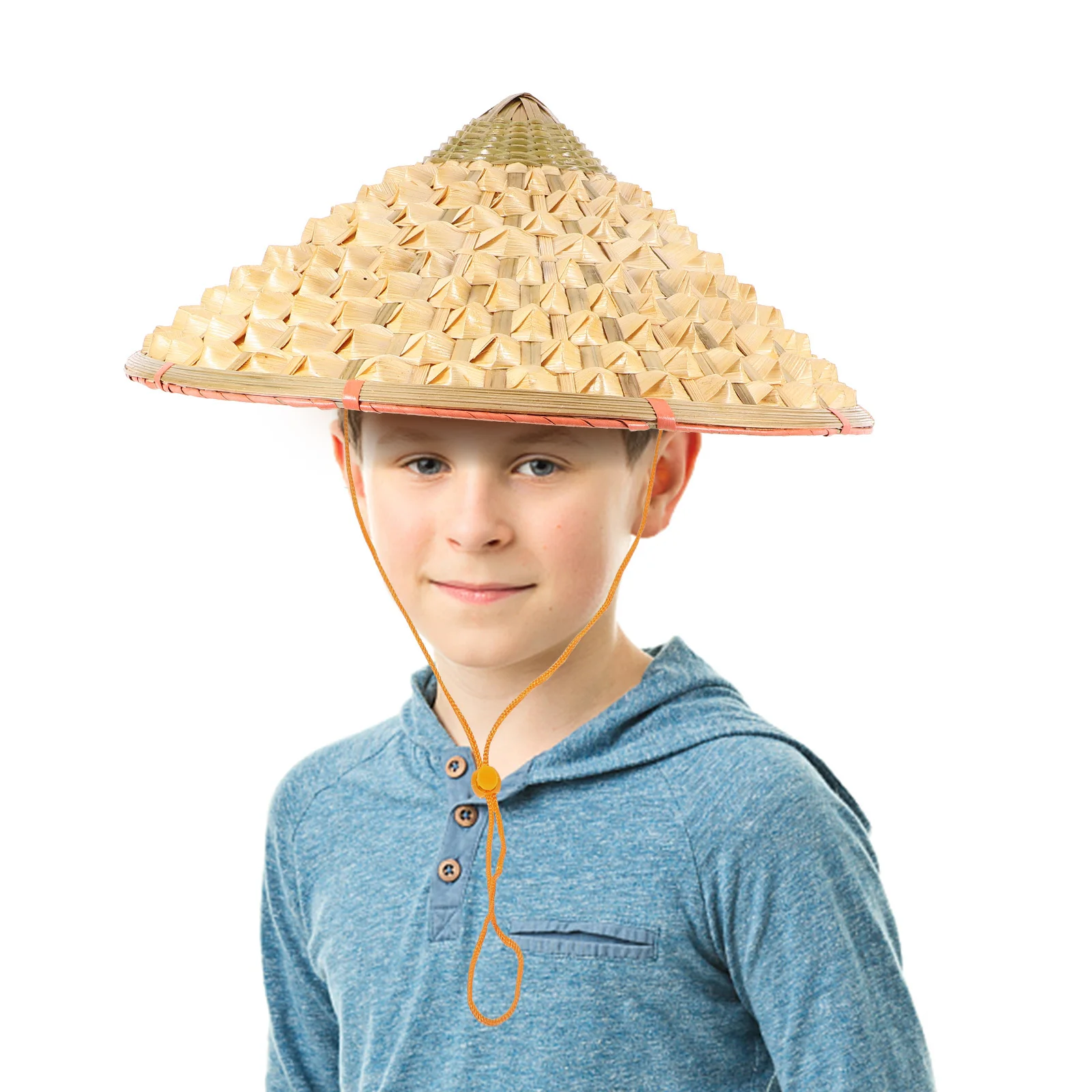 

Chinese Bamboo Hat Woven Decorative Cosplay Bamboo Cone Hat for Stage Performance Party Outdoor Garden Rain Proof Asian Style