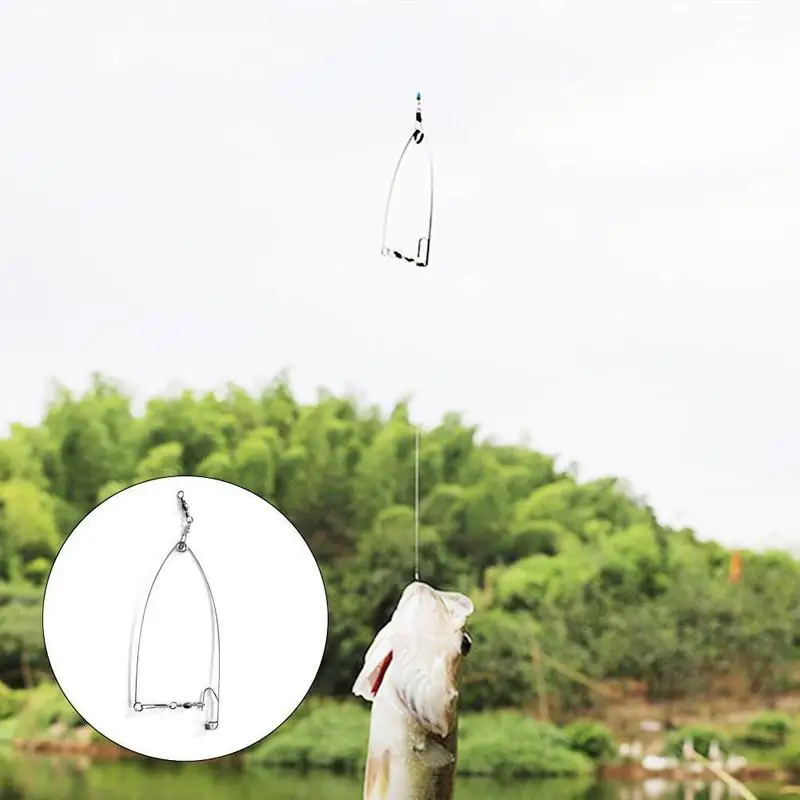 NEW  Automatic Fishing Hook Trigger Spring Fishhook Bait Catch Spring Fishhook Automatic Fishing Trigger Fishing Supplies
