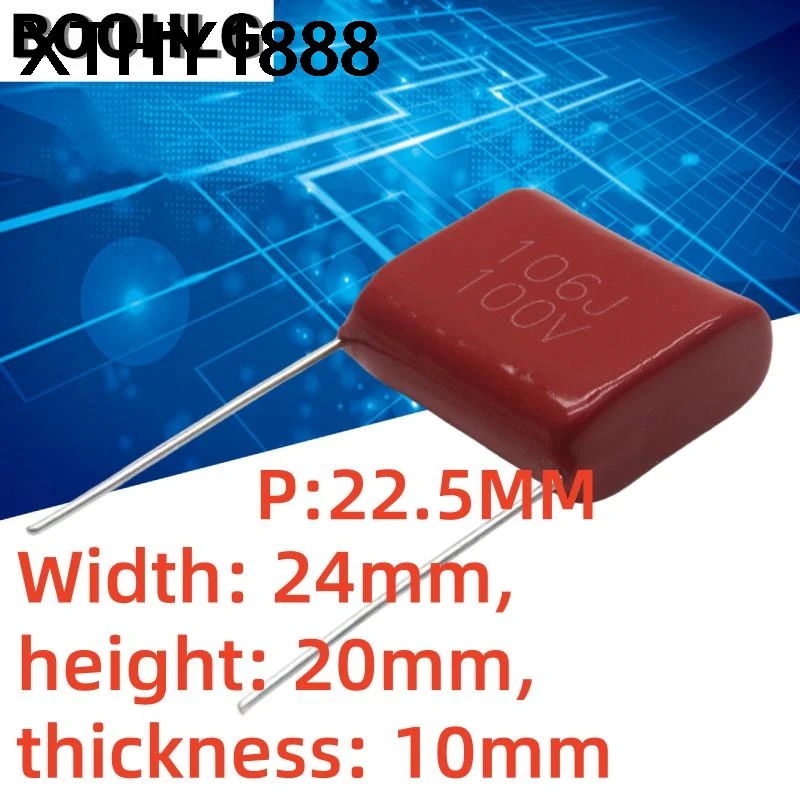 5PCS 100V 106J 10UF Pitch 22mm 10000NF 100V 106 CBB Polypropylene film capacitor