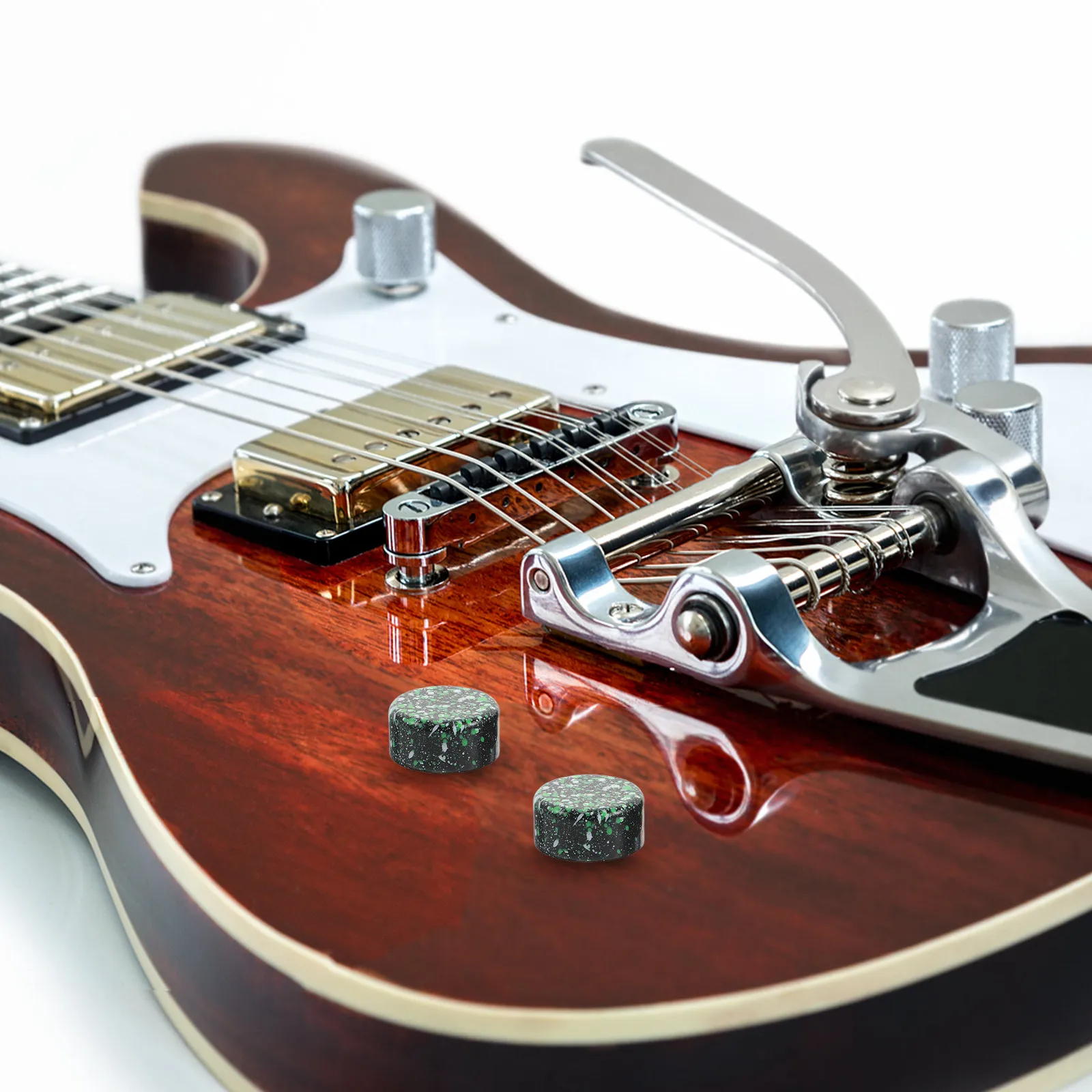 

Комплект из 4 зеленых накладок на педали эффектов (23 мм, 0,9 дюйма) для гитарных педалей, улучшенное сцепление, для студии и сцены, износостойкие