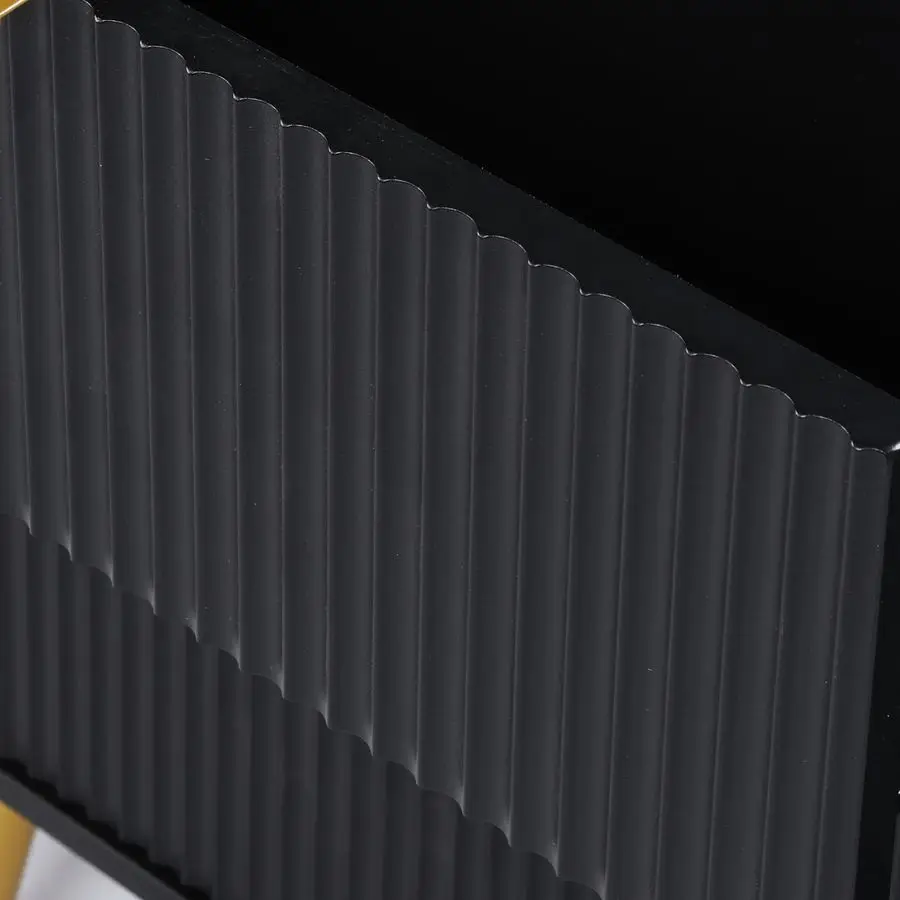 Cómoda doble con cajón para dormitorio, cómoda moderna con panel estriado, organizador de tocador de almacenamiento de madera ancho, para B