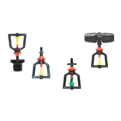Garden Irrigation Rotation Sprinkler Refraction Mist Nozzle With 4/7 Barb Connector 1/2 Inch Male Thread Support 10Pcs