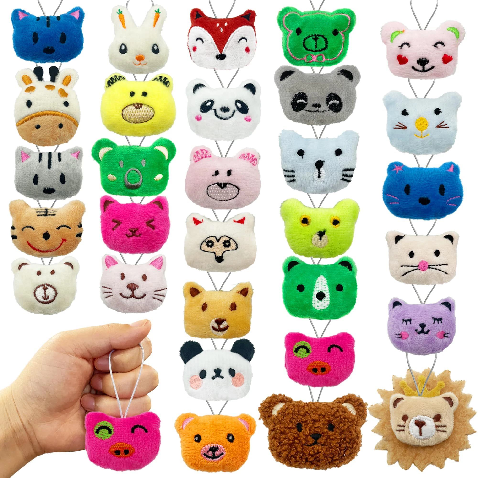 12pcs Mini Animal Random Plush Toy Set Cute Small Animal Keychain Party Gift Bag Decoration Birthday Party Classroom Prizes