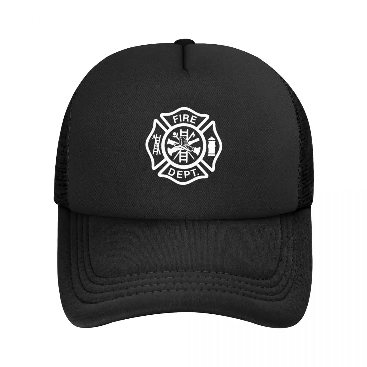 Firefighter Maltese Cross Logo Mesh Baseball Caps Adult Outdoor Trucker Worker Cap Fire Rescue Dad Hat Breathable Snapback Caps