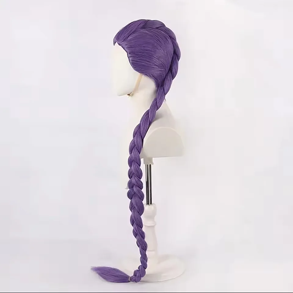 Novas mulheres homens demônio caçadores cosplay perucas anime rumi mira zoey traje perucas tranças roxas adulto crianças acessórios prop peruca