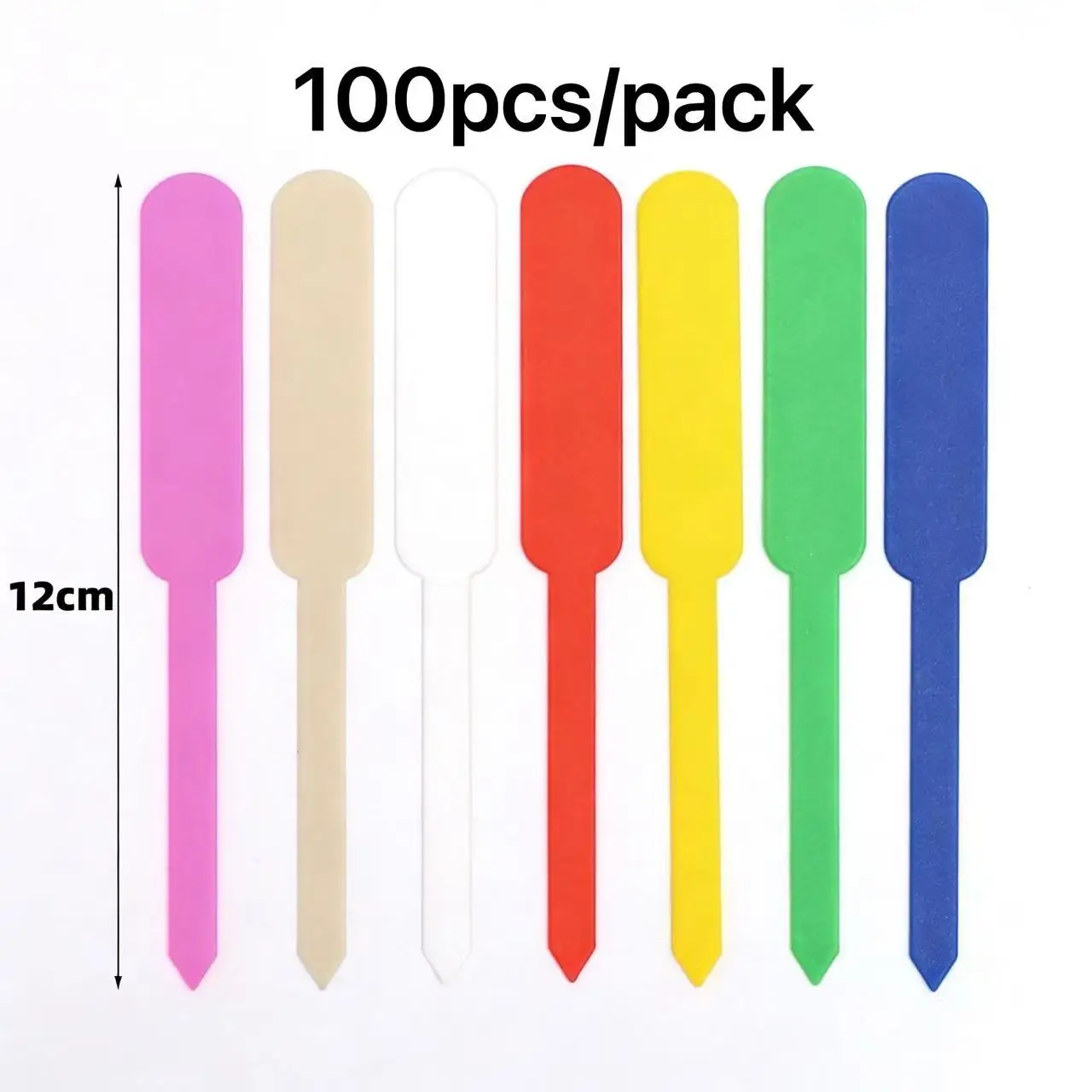 100 stuks/zak Rechte UV-bestendige succulent plantenmarkeringen 12cm Flexibele kleurrijke tuinlabels voor binnen- en buitenplanten in potten - afbeelding 2