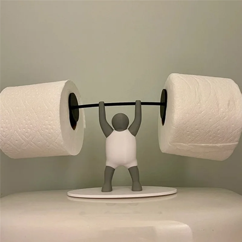 

Держатель для туалетной бумаги для фитнеса, тяжелой атлетики, интересное украшение для ванной комнаты, держатель для бумаги с 3D-печатью-A27R