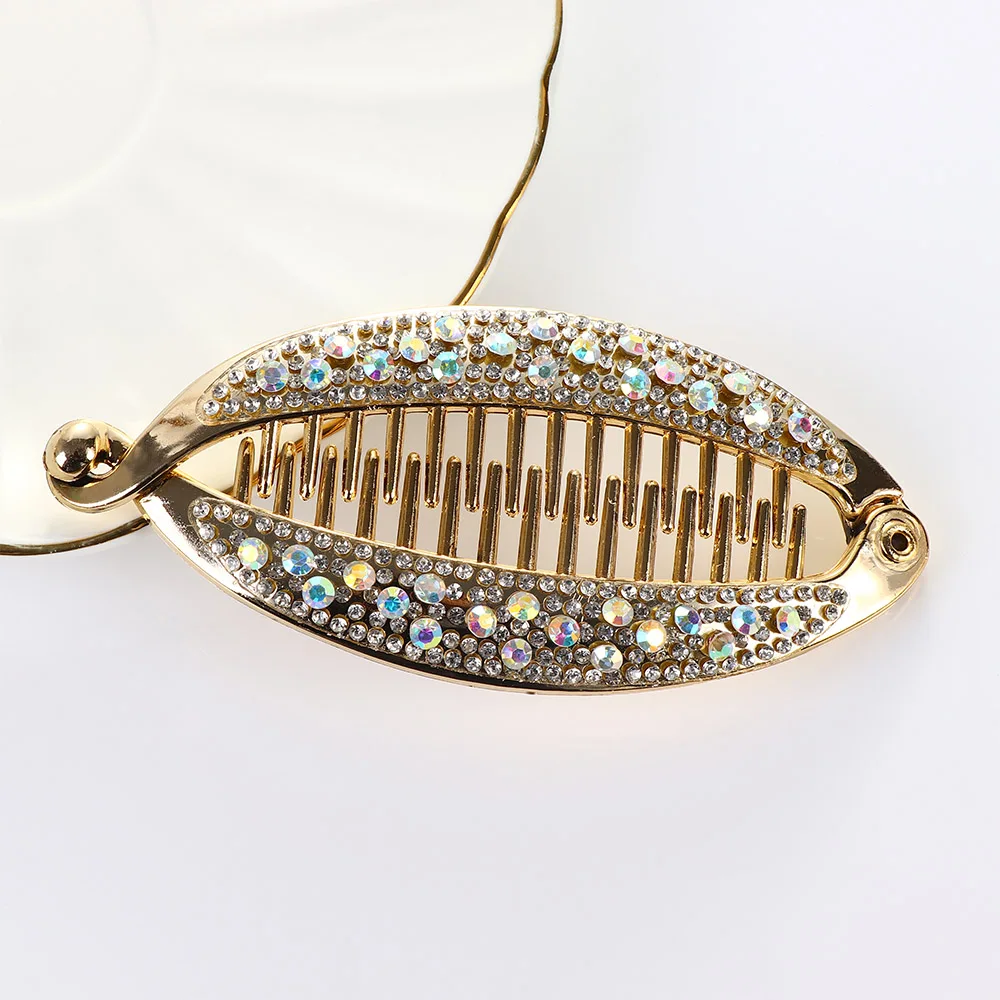 

Fashion Elegant Rhinestone Barrettes Fish Shape Women Fish Clip Hairpins Hair Clips Hair Claws