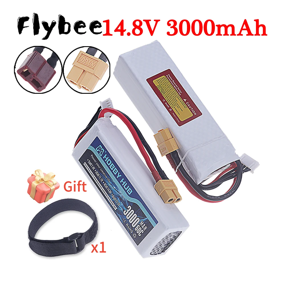 

НОВИНКА 2026: Аккумулятор LiPo 4S 14.8V 3000mAh 60C с разъемом XT60/T, в мягком корпусе, для радиоуправляемых машин, грузовиков, самолетов, FPV, БПЛА, дронов