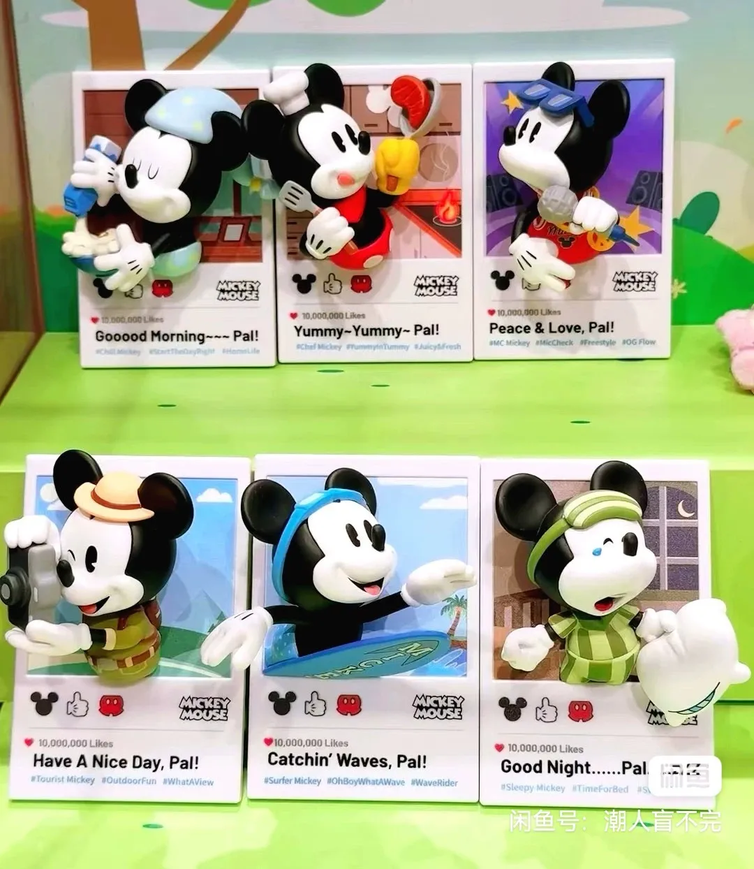 정품 미니소 디즈니 미키 펀 라이프 시리즈 - 3D 마그네틱 블라인드 박스, 트렌디하고 귀여운 장난감 & 스타일리시한 수집용 피규어