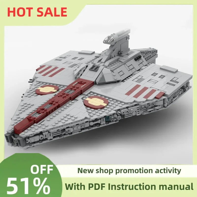 

Hot 1813Pcs Famous Star Movie Moc Acclamator Cruiser Spacewarship Model Creative Ideas Child Toy Birthday Gift Building Blocks